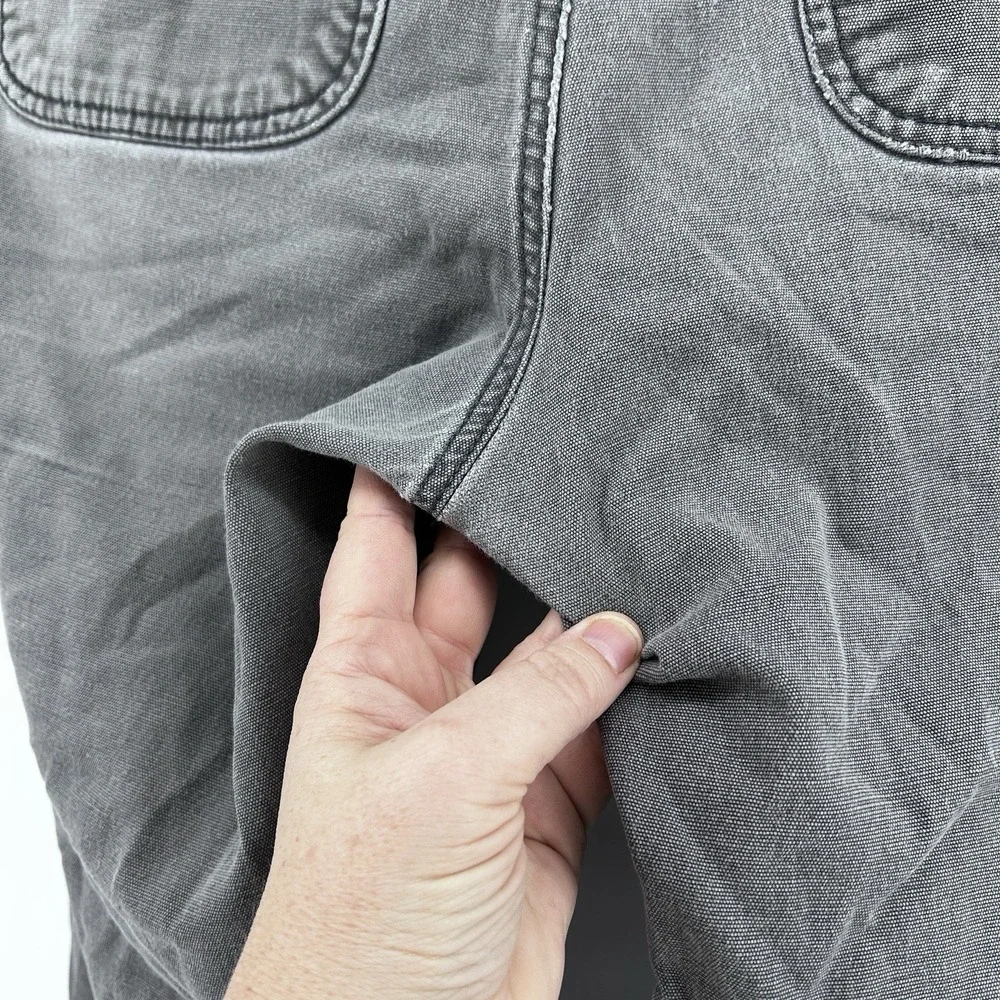 Carhartt Faded Grey Work Pants 34x36 Distressed Repair Grunge Workwear Carpenter